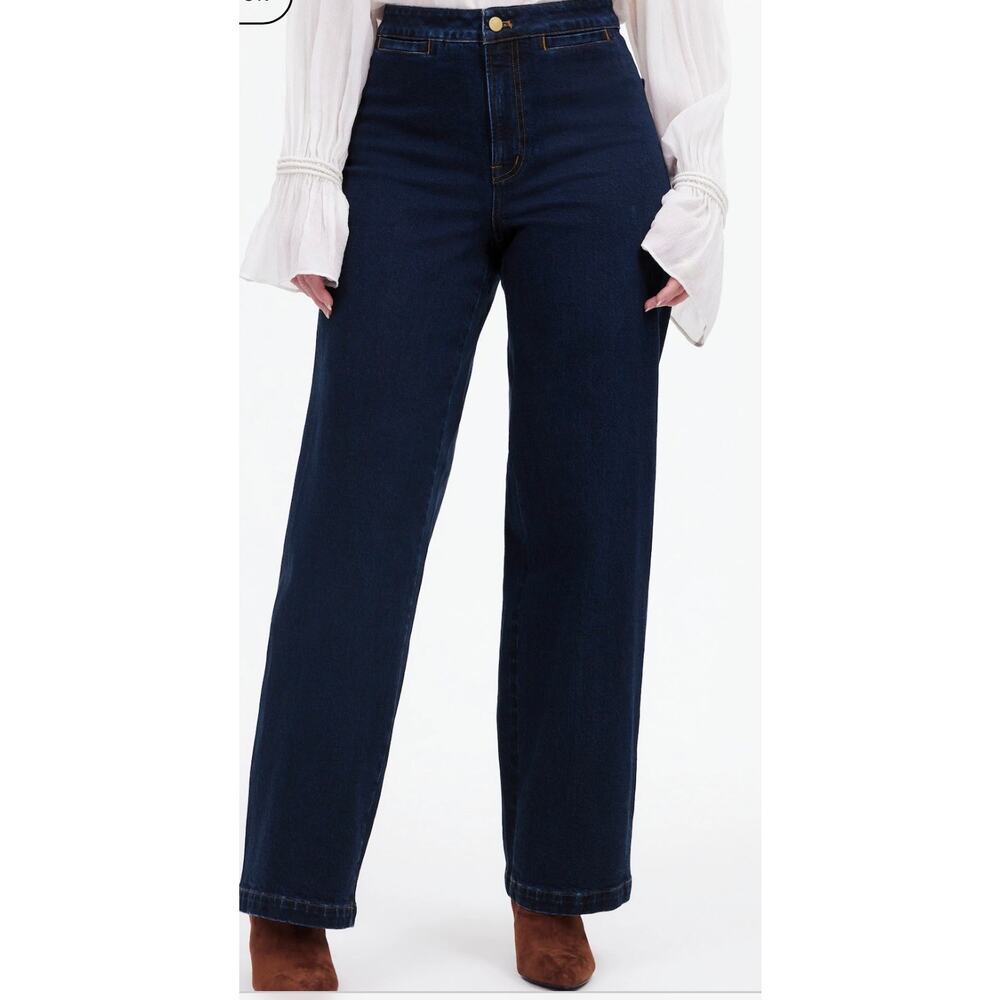 The Curvy Emmett Wide-Leg Jean in Leffers Wash: Welt Pocket Edition